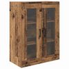 vidaXL Highboard Montowane na ścianie Stare drewno 69,5 x 34 x 180 cm