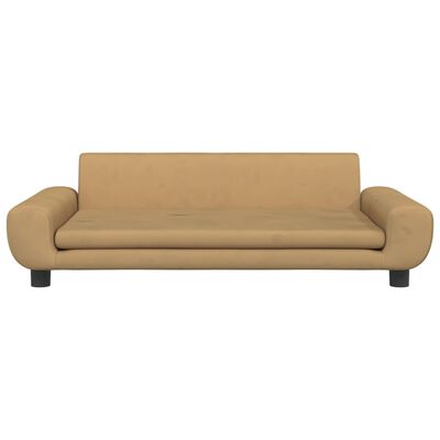 vidaXL Sofa dla dzieci, brązowa, 100x54x33 cm, aksamit