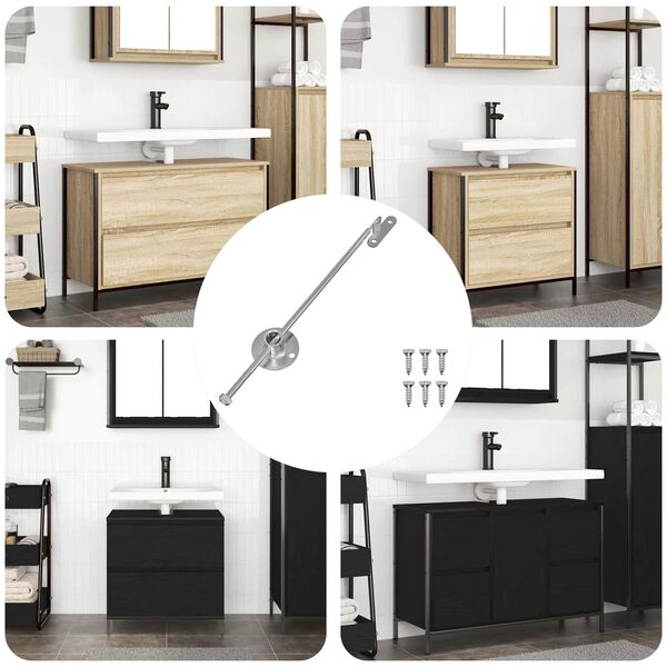 vidaXL Zawias z uchwytem 439 pcs Srebrny Żelazo