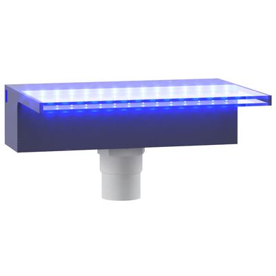 vidaXL Wylewka do wodospadu z oświetleniem RGB LED, akrylowa, 30 cm