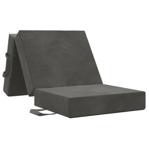 vidaXL Składana Sofa Ł&oacute;żko 90 x 63 x 45 cm ciemnoszary