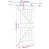vidaXL Drzwi przesuwne z osprzętem, 100x210 cm, lite drewno sosnowe