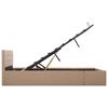 vidaXL Rama ł&oacute;żka z podnośnikiem, cappuccino, ekosk&oacute;ra, 140 x 200 cm
