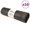 vidaXL Worki na śmieci, ściągane taśmą, 250 szt., czarne, 120 L