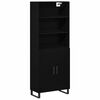 vidaXL Highboard 2 szt. Czarny Dąb 69,5 x 34 x 180 cm