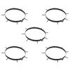 vidaXL Klips Aeratora do Trawnika z Kolcami 5 pcs Czarny &Oslash; 300 mm