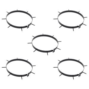 vidaXL Klips Aeratora do Trawnika z Kolcami 5 pcs Czarny &Oslash; 300 mm