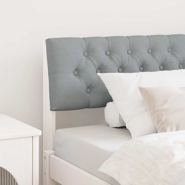 vidaXL Tapicerowane wezgłowie Jasnoszary 100 cm Lite drewno sosnowe
