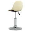 vidaXL Krzesło stołowe, kremowe, tapicerowane tkaniną