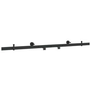 vidaXL Zestaw okuć do drzwi przesuwnych 152,4 cm Stal Czarny