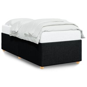 vidaXL Rama ł&oacute;żka bez materaca Czarna 90x190 cm Tkanina