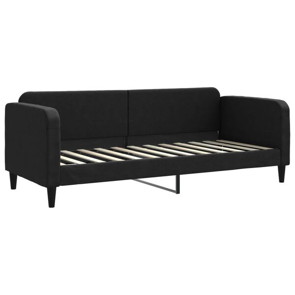 vidaXL Sofa z funkcją spania, czarna, 80x200 cm, obita tkaniną