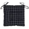 vidaXL Poduszki na krzesła, 4 szt., czarne w kratę, 50x50x7 cm