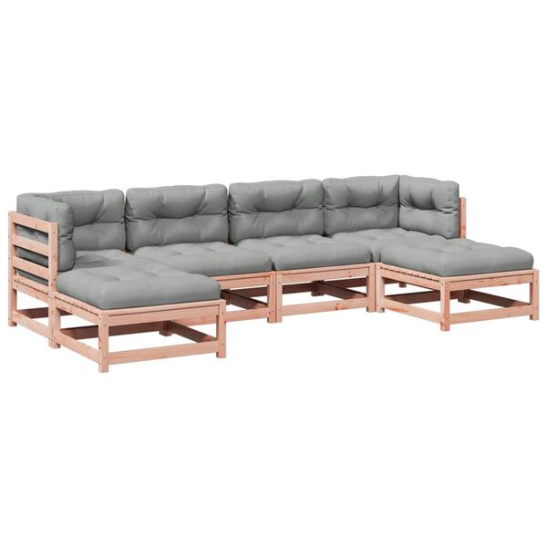 vidaXL 6-cz. zestaw wypoczynkowy do ogrodu, z poduszkami, daglezja