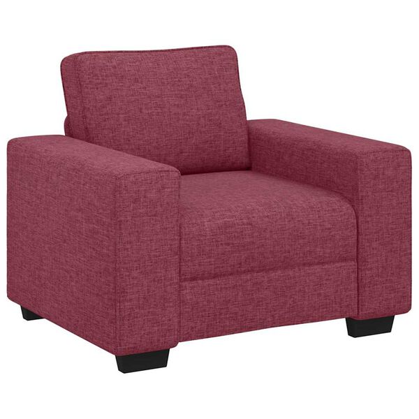 vidaXL Sofa Fotel Wino Czerwone 100x77x82 cm Tkanina