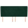 vidaXL Zagł&oacute;wek uszak, ciemnozielony, 163x23x118/128 cm, aksamit