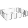 vidaXL Kojec dla psa, 32 paneli, czarny, 50x100 cm, stal
