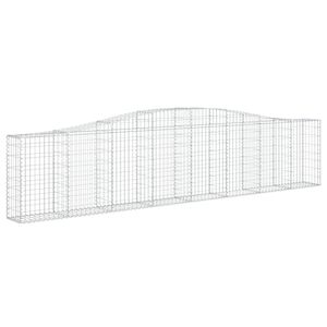 vidaXL Łukowaty kosz gabionowy, 400x30x80/100 cm, galwanizowane żelazo