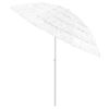 vidaXL Parasol plażowy w hawajskim stylu, biały, 240 cm