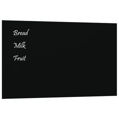 vidaXL Ścienna tablica magnetyczna, czarna, 100x60 cm, szkło hartowane