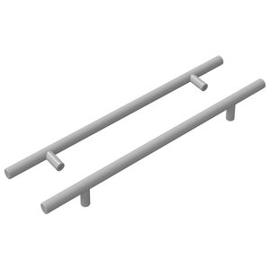 vidaXL Uchwyt do szafki 2 pcs Srebrny 300 mm Stal nierdzewna