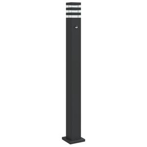 vidaXL Zewnętrzna lampa stojąca z czujnikiem, czarna, 110 cm