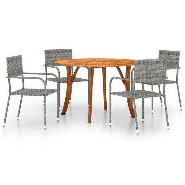 vidaXL 5-częściowy zestaw mebli ogrodowych, antracytowy