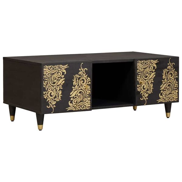 vidaXL Stolik kawowy Czarny 100 x 54 x 40 cm Drewno z mango