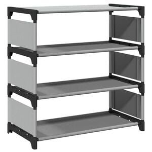 vidaXL Stojak na buty 4-poziomowy Szary 54x28x55 cm Tkanina wł&oacute;kninowa