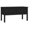 vidaXL Stolik kawowy, czarny, 102x49x55 cm, lite drewno sosnowe