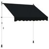 vidaXL Ręczna markiza zwijana Czarny 350 cm