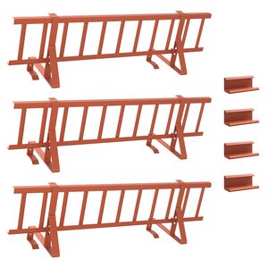 vidaXL Str&oacute;ż śniegu na dachu czerwony 300 x 29,5 x 34,5 cm Stal