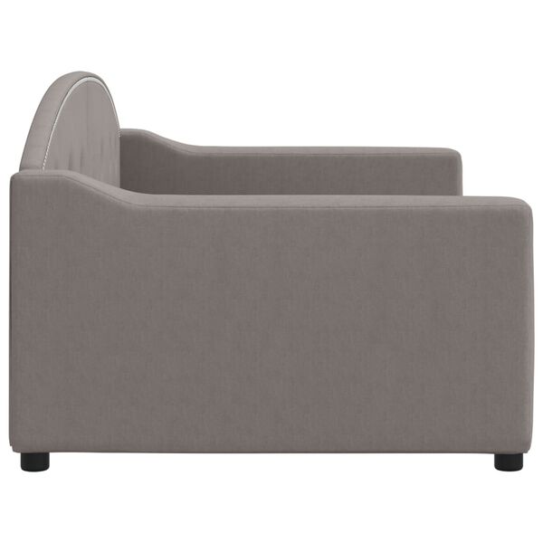 vidaXL Sofa z funkcją spania, kolor taupe, 90x200 cm, obita tkaniną