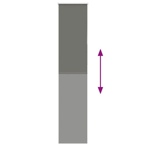 vidaXL Roleta zaciemniająca szara 40x230 cm Szerokość tkaniny 35,7 cm