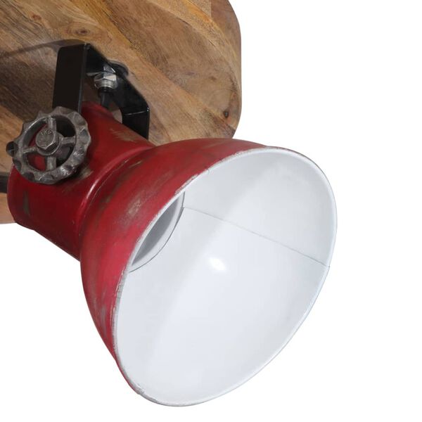 vidaXL Lampa sufitowa, 25 W, postarzany czerwony, 35x35x25 cm, E27