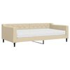 vidaXL Sofa z materacem do spania, kremowa, 100x200 cm, tkanina