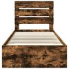 vidaXL Ramka ł&oacute;żka Dąb wędzony 90 x 190 cm Materiał drewnopochodny