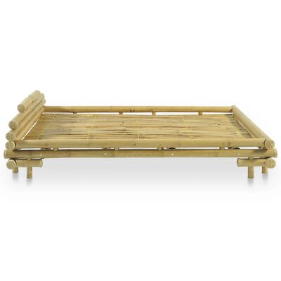vidaXL Rama łóżka, bambusowa, 140 x 200 cm