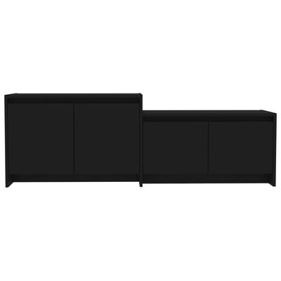 vidaXL Szafka pod TV, czarna, 146,5x35x50 cm, płyta wiórowa