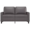 vidaXL 2-osobowa sofa, szary, 120 cm, sztuczna sk&oacute;ra