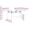 vidaXL Stolik kawowy Stare drewno 102 x 50,5 x 46,5 cm