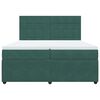 vidaXL Ł&oacute;żko kontynentalne z materacem, zielone, aksamit, 200x200 cm