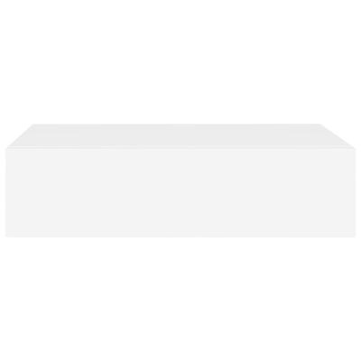 vidaXL Półki ścienne z szufladą, 2 szt., białe, 40 x 23,5 x 10 cm, MDF