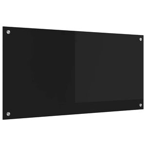 vidaXL Prz&oacute;d kuchenny Czarny 100 x 50 cm szkło hartowane
