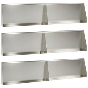 vidaXL Mur oporowy 6 szt. 100 x 12 x 30 cm Stal nierdzewna srebrny