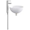 vidaXL Umywalka z kranem i odpływem chromowany 35,5 x 35,5 x 14,5 cm