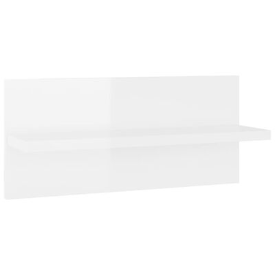 vidaXL Półki ścienne, 4 szt., białe, wysoki połysk, 40 x 11,5 x 18 cm