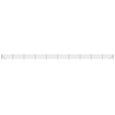 vidaXL Ogrodzenie z siatki, z kotwami, antracytowe, 0,8x25 m