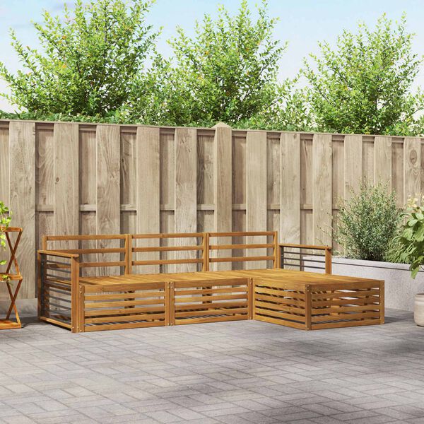 vidaXL Zestaw sof na zewnątrz 4 pcs Naturalny