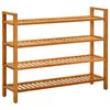 vidaXL Stojak na buty z 4 p&oacute;łkami, 100x27x80 cm, lite drewno dębowe
